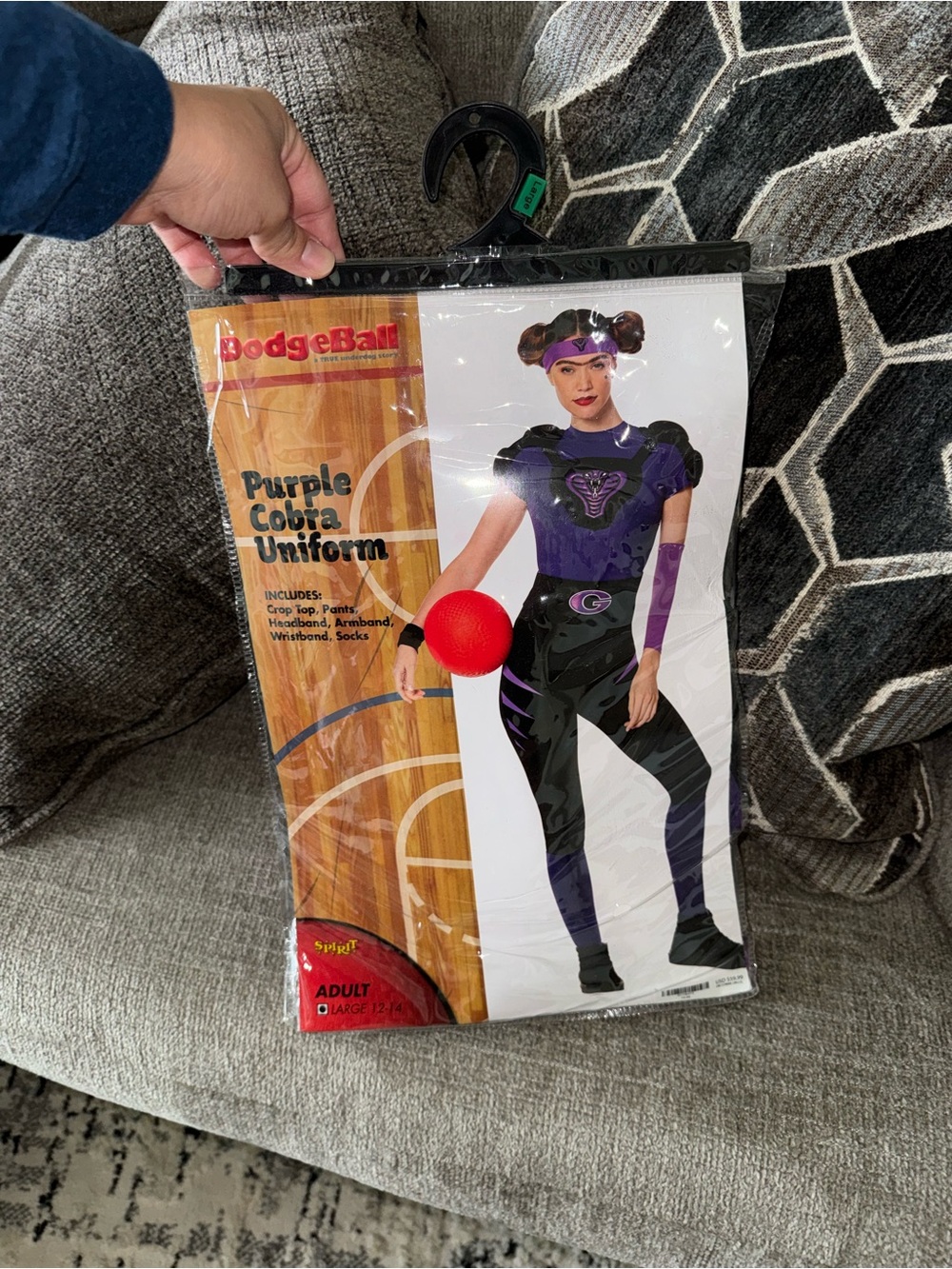 Adult Purple Cobra Uniform Dodgeball Costume